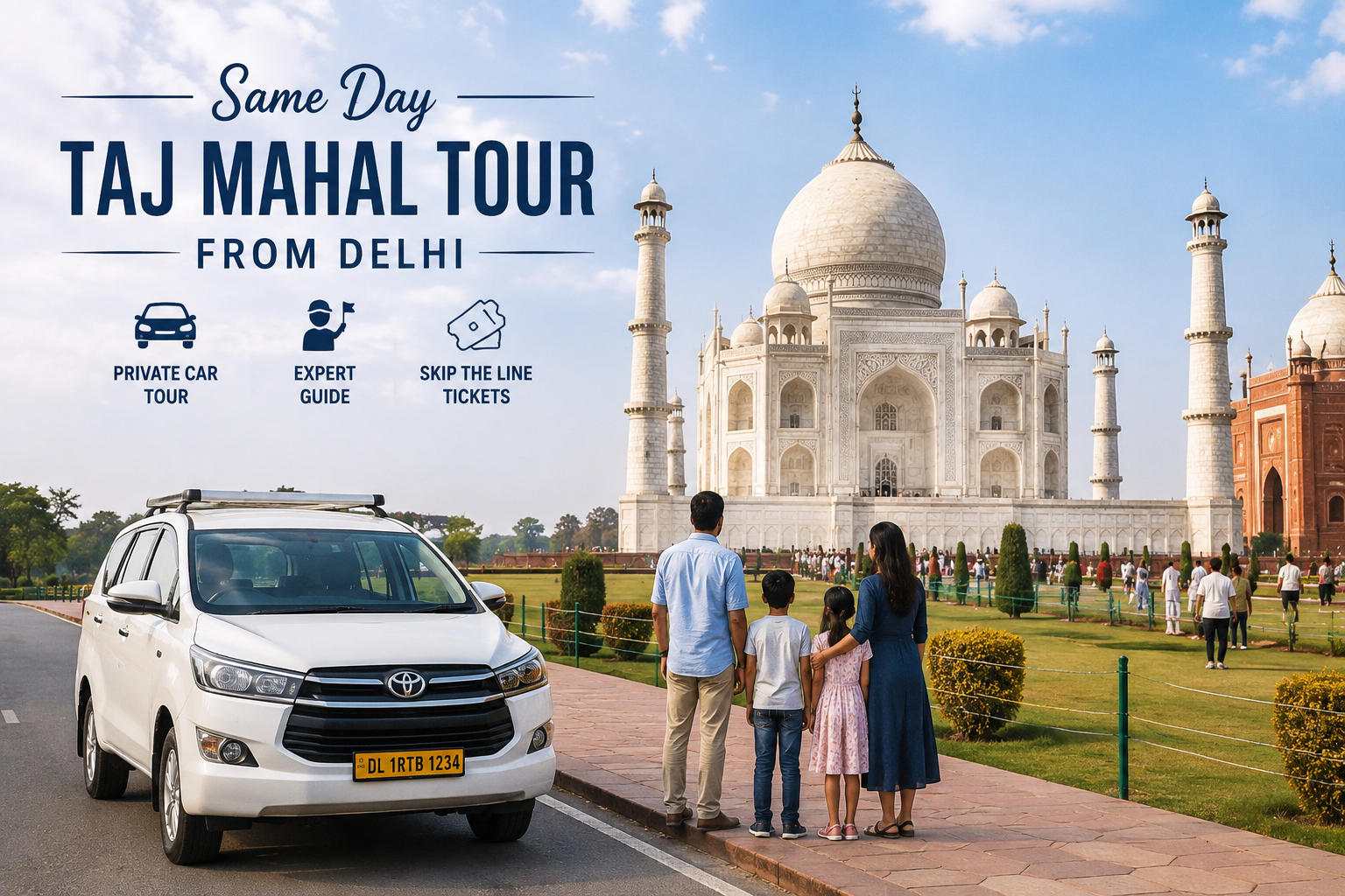 Same Day Taj Mahal Tour from Delhi