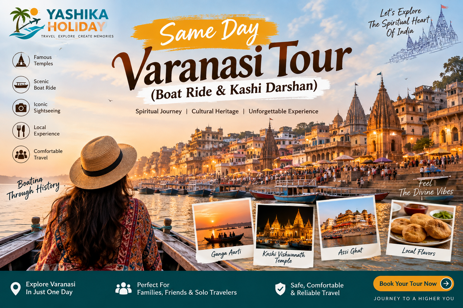 Same Day Varanasi Tour (Boat Ride & Kashi Darshan)